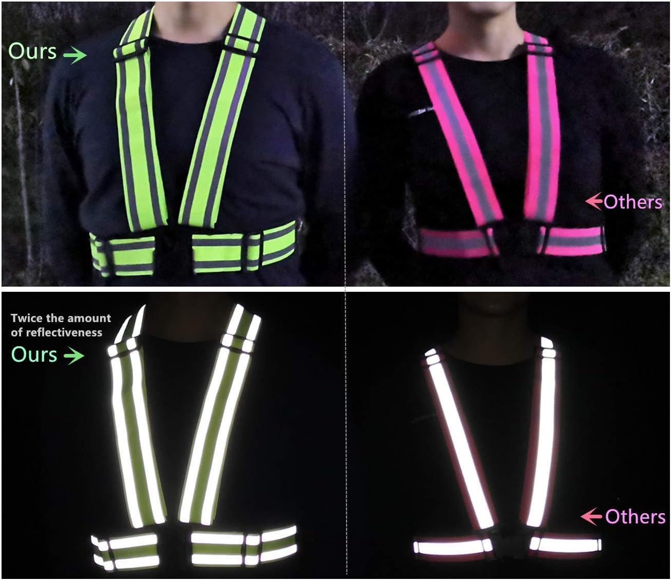 High Visibility Safety Vest(2PACK)|Reflective Running Gear for Walking,Cycling,Construction,Motorcycle|Men,Women (2, XXL-yellow)