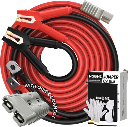 NOONE Jumper Cables for Car Battery, Heavy Duty Automotive Booster Cables for Jump Starting Dead or Weak Batteries (10-Feet)