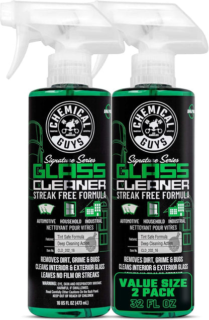 Chemical Guys Glass Cleaner Signature Series 2 Pack (2 x 16 Fl Oz) - Streak-Free Shine for Crystal Clear Windows and Glass, Safe for Cars, Trucks, SUVs, & More - CLD_202_1602