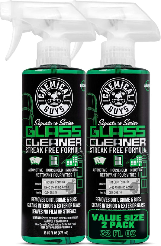 Chemical Guys Glass Cleaner Signature Series 2 Pack (2 x 16 Fl Oz) - Streak-Free Shine for Crystal Clear Windows and Glass, Safe for Cars, Trucks, SUVs, & More - CLD_202_1602