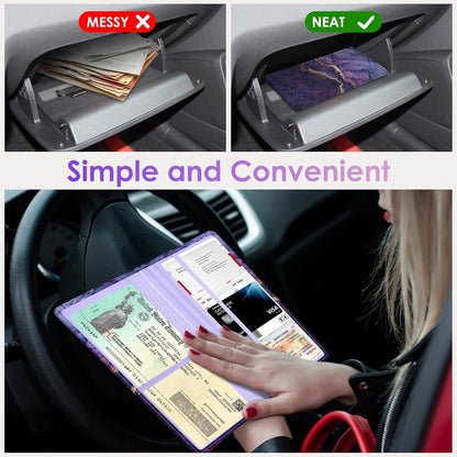 Car Registration and Insurance Holder，Colour Patterns Men Women Car License Document Registration and Insurance Card Holder