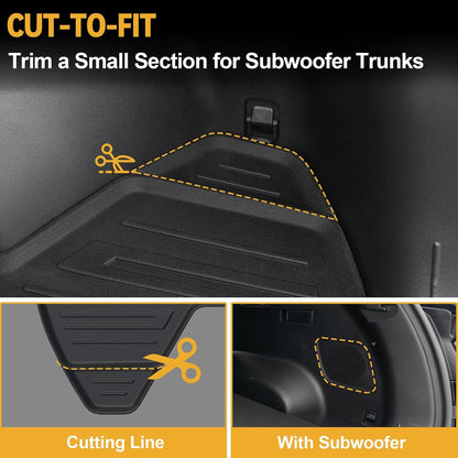Floor Mats for Hyundai Elantra Gas 2021-2026, All Weather Floor Mats Trunk Cargo Liner and Door Sill Guards Accessories, Full Coverage Set (Not fit Hybrid Models)