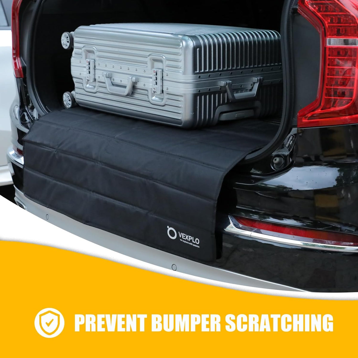 VEXPLO Large Rear Bumper Guard for Cars SUV Anti-Scratch Bumper Protector | 38 x25 inches Universal Fold and Go Bumper Cover, Protect from Scratches Loading Scooter Rollator WheelChair Walker Dog Paw