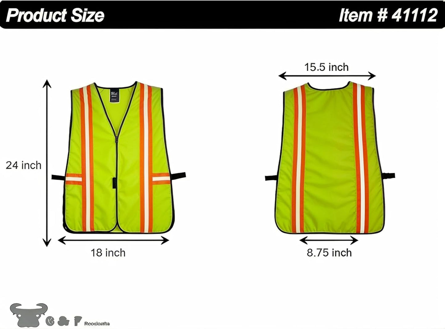 G & F Products High Visibility Reflective Safety Vest, One Size, Machine Washable Work Vest for Jobsite Safety