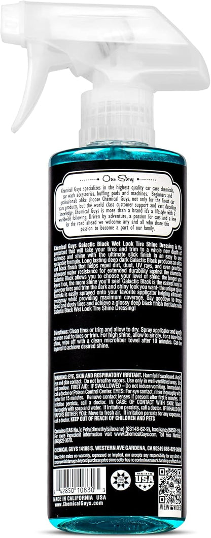 Chemical Guys Galactic Black Wet Look Tire Shine Dressing, for a Whole New Level of Shine and Depth of Black, Safe for Cars, Trucks, Motorcycles, RVs & More, 128 fl oz - TVD118