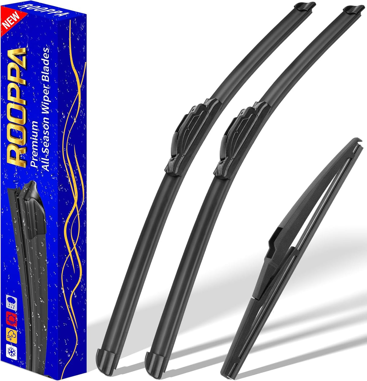 3 wipers Replacement for 2012-2018 Subaru Forester/2015-2019 Subaru Outback, Windshield Wiper Blades Original Equipment Replacement - 26"/17"/14" (Set of 3) U/J HOOK - Colors A