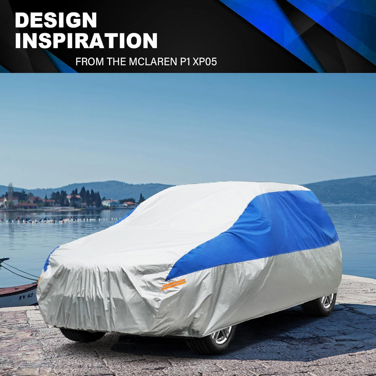 GUNHYI Car Cover for Automobiles All Weather Waterproof, Universal Fit Sedan Ford Mustang, Chevy Camaro/Malibu, Kia Optima, Hyundai Sonata, Nissan Altima, Volkswagen Passat, Tesla Model 3 etc.