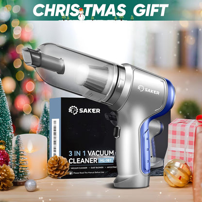 Saker Car Vacuum Portable Cordless Handheld Car Vacuum 15000PA High Power with Brushless Motor and Blower for Cars,Office,Home Cleaning HL107B