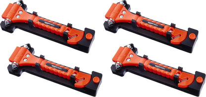 Amazon Basics Emergency Escape Tool, Window Breaker and Seatbelt Cutter, Car Safety Hammer with Protective Bracket, Bright Orange, 2 Pack, SW-835