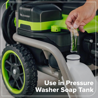 Greenworks Car Wash Pods, High-Foaming Biodegradable Car Soap, Water-Soluble Pre-Measured Pods, Streak-Free Finish, Amazing Scent, 12 Count