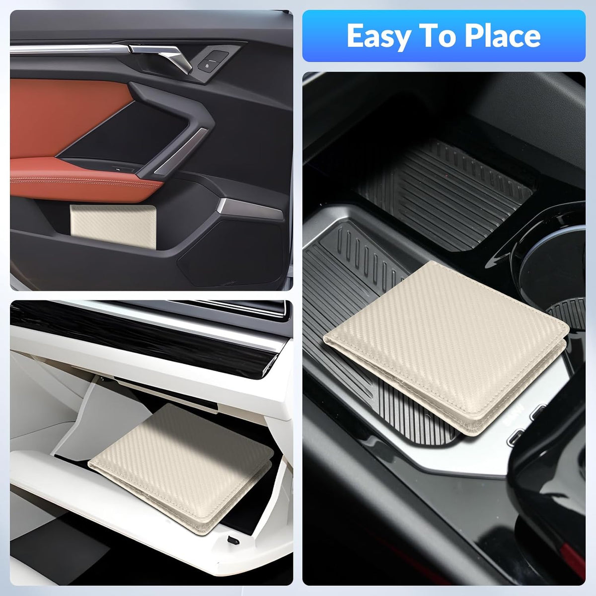 Car Registration and Insurance Card Holder，Vehicle Glove Box Car Organizer，Accessories Case for Storing Driving Licences, Cards, Documents