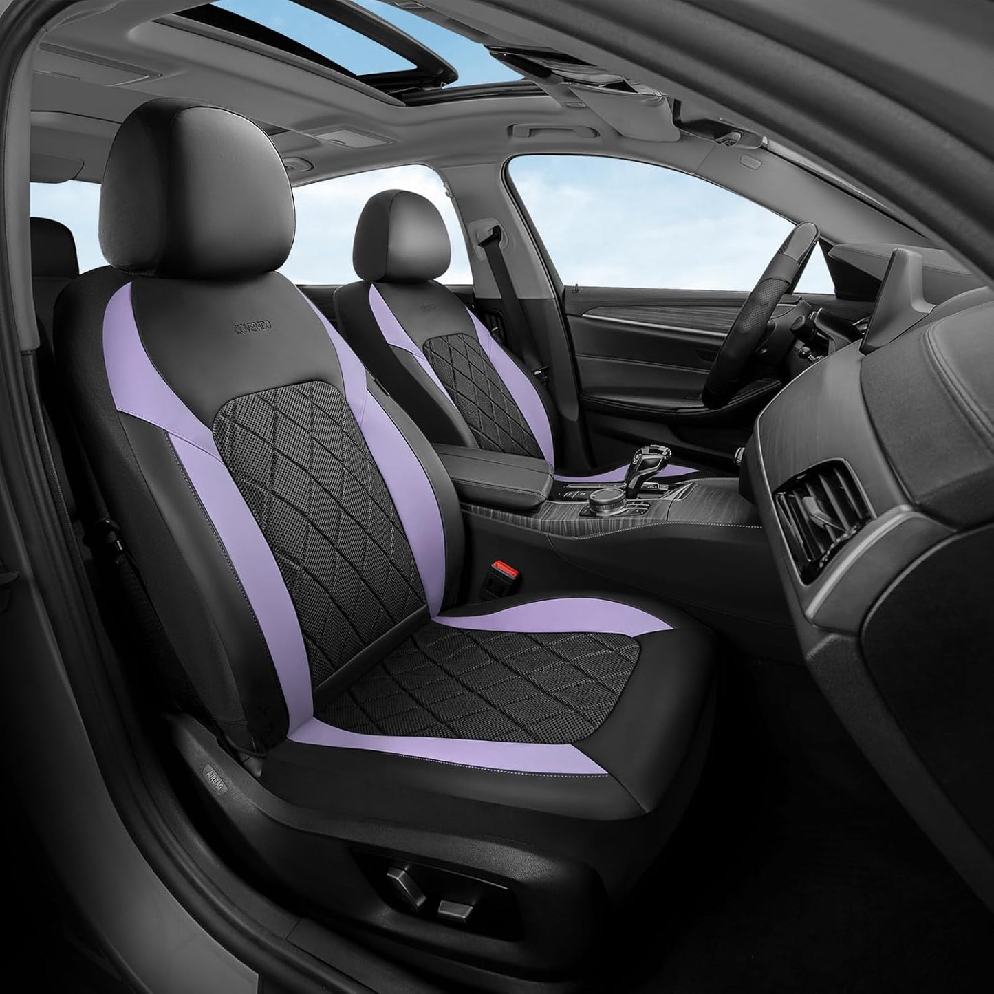 Coverado Car Seat Covers, Seat Covers Full Set, 5 Seats Automotive Seat Cover, Mesh Breathable Seat Protectors, Universal Fit for Most Cars