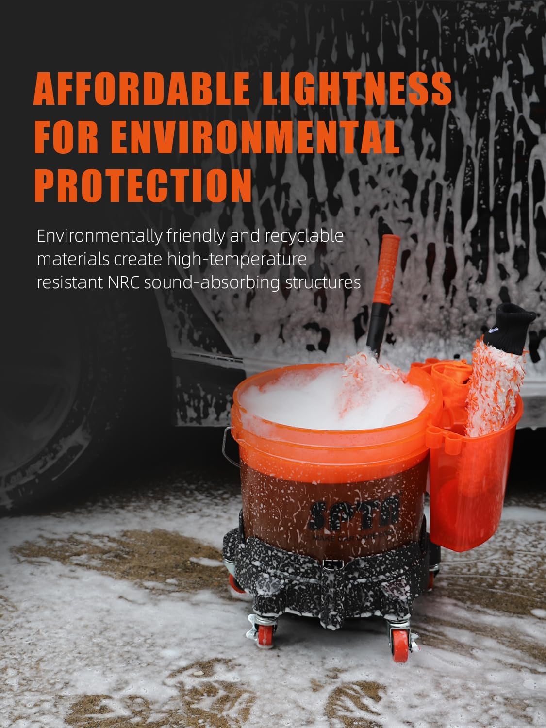 SPTA 32Pcs Car Wash Bucket Set, 20L Scratch Free Detailing Bucket with Car Wash Filter Wash Mitt Sponge Towels Tire Detailing Brush Set, Exterior Interior Car Detailing Set, Complete Car Care Tools
