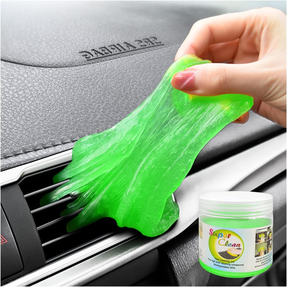 Moly Magnolia Cleaning Gel for Car, Universal Detailing Putty Gel Detail Tools Car Interior Cleaner, Removal Putty Keyboard Cleaner for Car Vents, PC, Laptops, Cameras (Blue)
