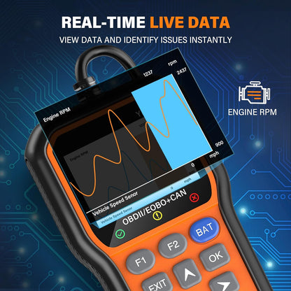 BluSon YM319 OBD2 Scanner Diagnostic Tool with Battery Tester, Check Engine Fault Code Reader with Live Data, Cloud Printing, DTC Lookup, Freeze Frame, Scan Tool for All OBDII Protocol Cars Since 1996