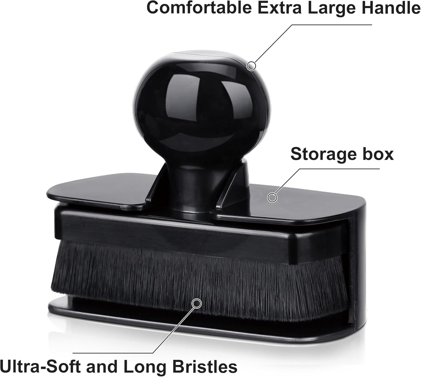 BABYSHEEP Car Tire Shine Applicator,Large Vegan Tire Shine Brush - Automotive Tire Dressing Applicator Brush with Storage Stand for Tire Detailing & Car Wash Kit, Black, 3.6 Inch Length (Black)