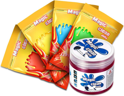 DNA MOTORING 4 Pack Car Cleaning Gels, Auto Detailing Tools Cleaning Putty Car Interior Cleaner Slime, Car Jelly Cleaner, Keyboard Cleaner, Car Cleaning Supplies, gifts for Men Women, TOOLS-00150