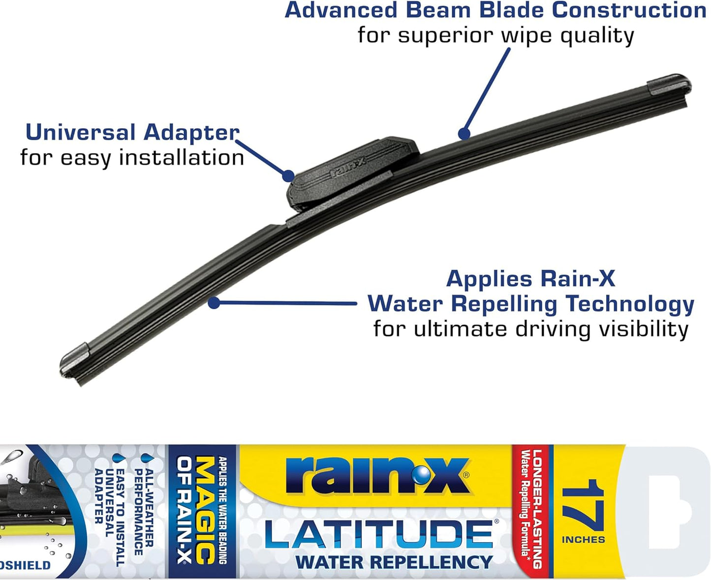 Rain-X 810363 Repellency Water Repellent Wiper Blades, 22" Windshield Wipers (Pack of 2), All Weather Streak-Free for Enhanced Visibility w/Water Repellency Formula [Amazon Exclusive] - Colors A
