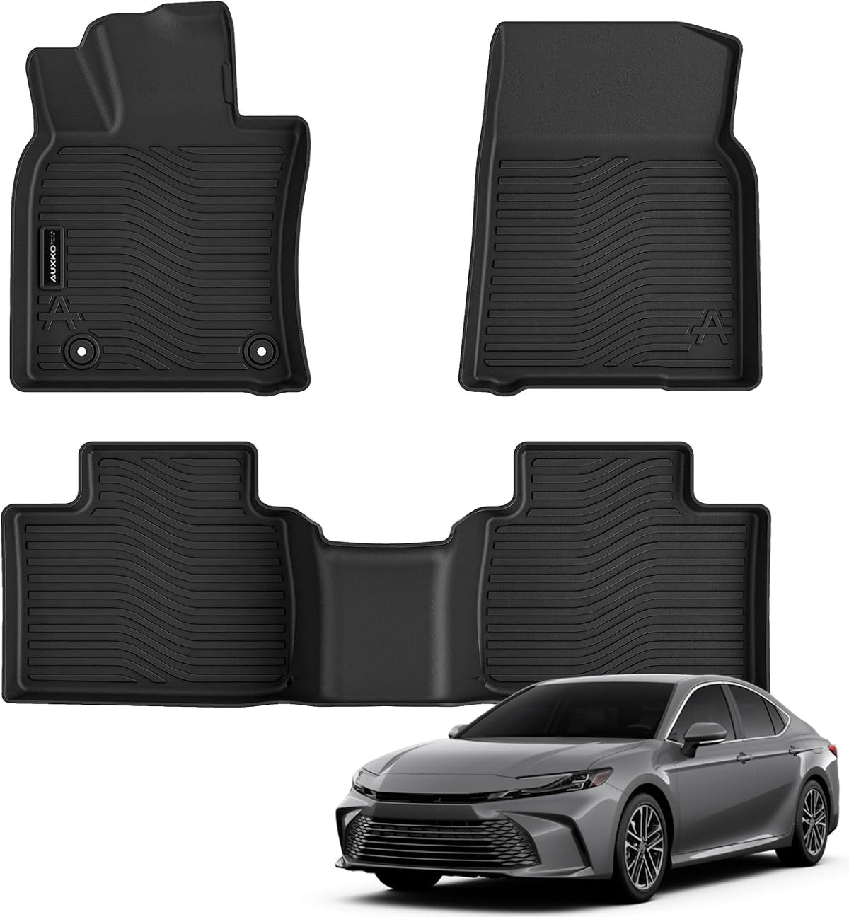 All Weather Floor Mat Fit for Toyota Corolla(Include Hybrid Exclude Hatchback) 2026 2025-2020 TPE Rubber Liners Corolla Accessories All Season Guard Odorless Anti-Slip Liner Black