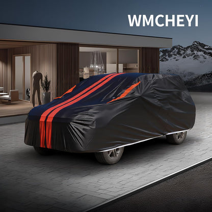 Car Cover Waterproof All Weather,6 Layers Car Covers for Automobiles, Full Exterior Cover with Zipper, Outdoor Car Cover Sun UV Rain Snow Wind Protection, Fit for 185"(185*70*59 inch)Sedan
