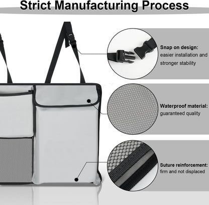 UYYE Trunk Hanging Organizer, Backseat Bag, Car Interior Accessories with 4 Pockets & 2 Mesh Pouches for Groceries, Will Provide More Storage Trunk Space for SUV, Jeep, MPVs