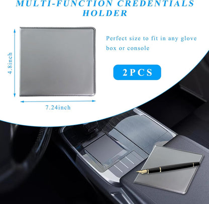 Kewucn 1 PC Car Registration Insurance Holder, Essential Auto Card Glove Box Organizer, Vehicle Interior Accessories Perfect for Most Car, Truck, SUV (10.55''×4.8'', Pink)