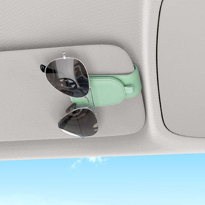 Sotfamily Sunglass Holder for Car Visor, Suede Cloth Magnetic Sunglass Organizer for Car Accessories, 2 Packs, Black