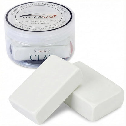 Car Clay Bars Auto Detailing 2 Pack 100g by TAKAVU, Premium Medium Grade Material, Auto Detailing Magic Clay Bar Cleaner for Cleaning Cars, RV, Boats and Bus (Red)