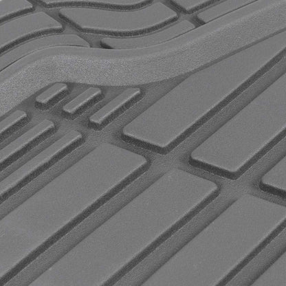 Cat® ToughRide™ Heavy-Duty 3 Piece Rubber All Season Floor Mats for Car Truck Van SUV, Black - Premium Trim to Fit Cars Floor Mat, All Weather Deep Dish Automotive Floor Mats, Total Dirt Protection