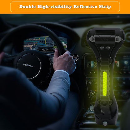 THINKWORK Car Safety Hammer, 3-in-1 Emergency Escape Tool with One Second Window Breaker and Seat Belt Cutter, Safety Emergency Car Escape Tool for Car, Office, Home, Black