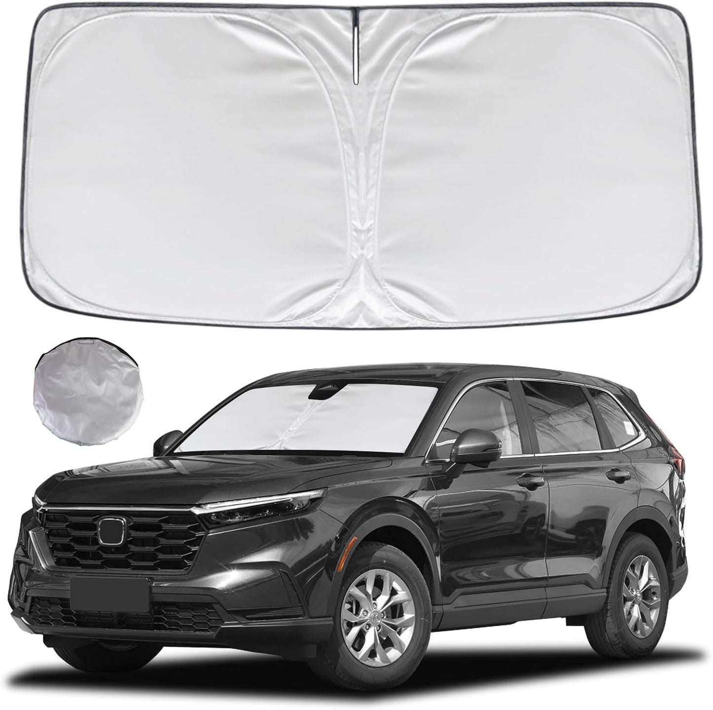 KAYZT Windshield Sun Shade for 2019-2025 2026 Chevy Silverado 1500 /GMC Sierra 1500 2500HD 3500HD Foldable Sunshade Front Window Custom Fit Car Accessories - Colors B