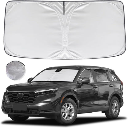 KAYZT Windshield Sun Shade for 2019-2025 2026 Chevy Silverado 1500 /GMC Sierra 1500 2500HD 3500HD Foldable Sunshade Front Window Custom Fit Car Accessories - Colors B