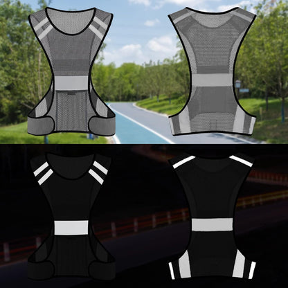 TCCFCCT Reflective Running Vest, High Visibility Running Gear with Large Pocket