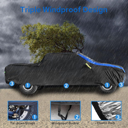 Avecrew Car Cover Waterproof All Weather for Automobiles, Outdoor Heavy Duty Full Exterior Covers for Sedan(194"-208")
