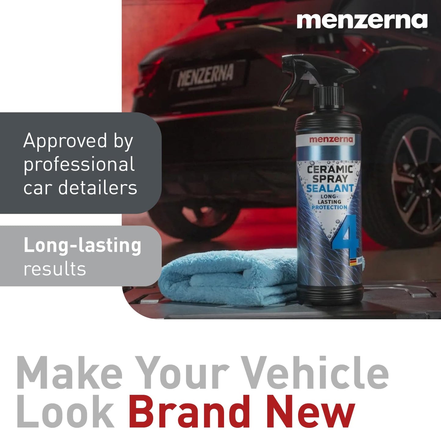 menzerna “Super Finish Plus 3800” Car Polishing I Deep Gloss Polish for a Perfect Mirror-Like Finish I Polishing Compound for Micro Scratches & Holograms on Cars & SUVs I Silicone Free I 8 fl oz.