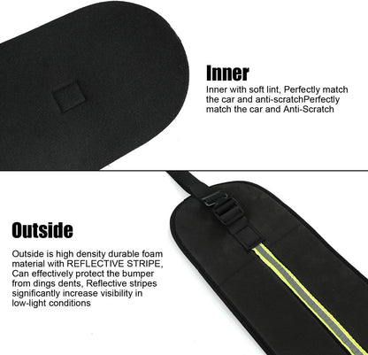 Rear Bumper Guards for Cars, Car Bumper Protector with Long Safety Reflector for Nighttime Visibility, Rear Bumper Protector 72" x 8.07" x 0.4"(DO NOT Drive with IT ON)