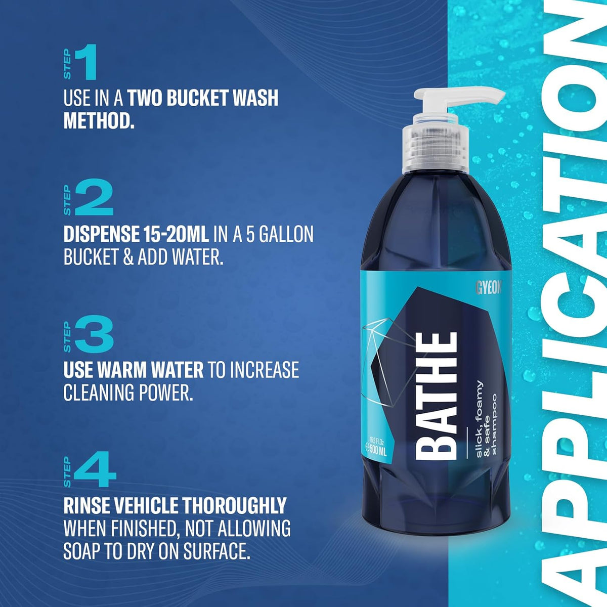 Gyeon Bathe Ceramic‑Coating Safe Car Wash Shampoo Highly Lubricated Foam Wash Soap for Paint Sealant and Coating Maintenance Professional Scratch Reduction Shine Enhancement