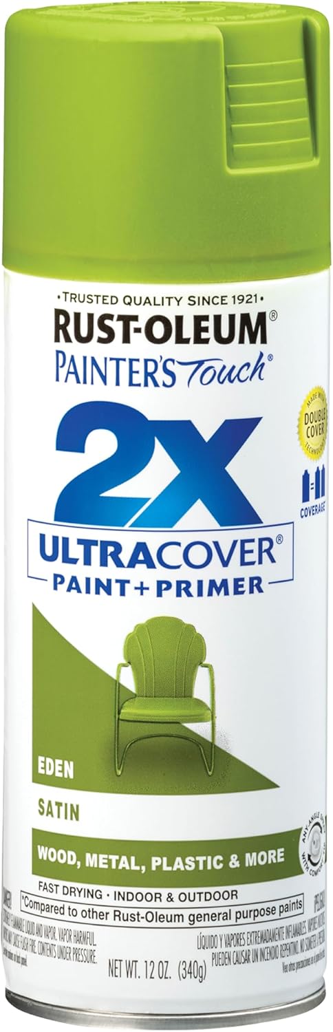 Rust-Oleum 334029 Painter's Touch 2X Ultra Cover Spray Paint, 12 oz, Gloss Clear - Colors E