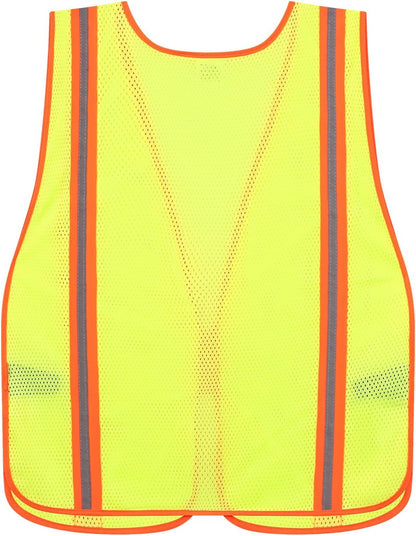 High Visibility Reflective Safety Vest for Men Women Class 2 Hi Vis Mesh Fabric Safety Work Jacket with Elastic Band