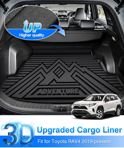 Rav4 Cargo Liner - Trunk Mat for Toyota RAV4 2019-2024 2025, All Weather Cargo Mat for rav4 Accessories, Heavy Duty (Fit for All Models)