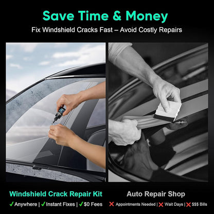 Car Windshield Crack Repair Kit - 2026 Upgrade Nano Glass Repair Liquid for Cracks & Chips, Cracks Gone Glass Remover Fluid for Quick Fix Windshields, Windows, Mirrors