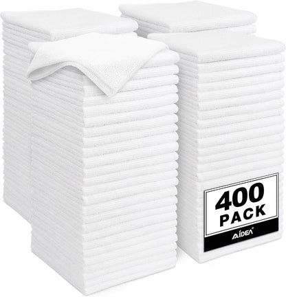 AIDEA Microfiber Cleaning Cloth-12PK, Soft Microfiber Towels for Cars, Absorbent Cleaning Rags, Lint-Free Streak-Free Wash Cloths for House, Kitchen, Window(12in.x12in), Black