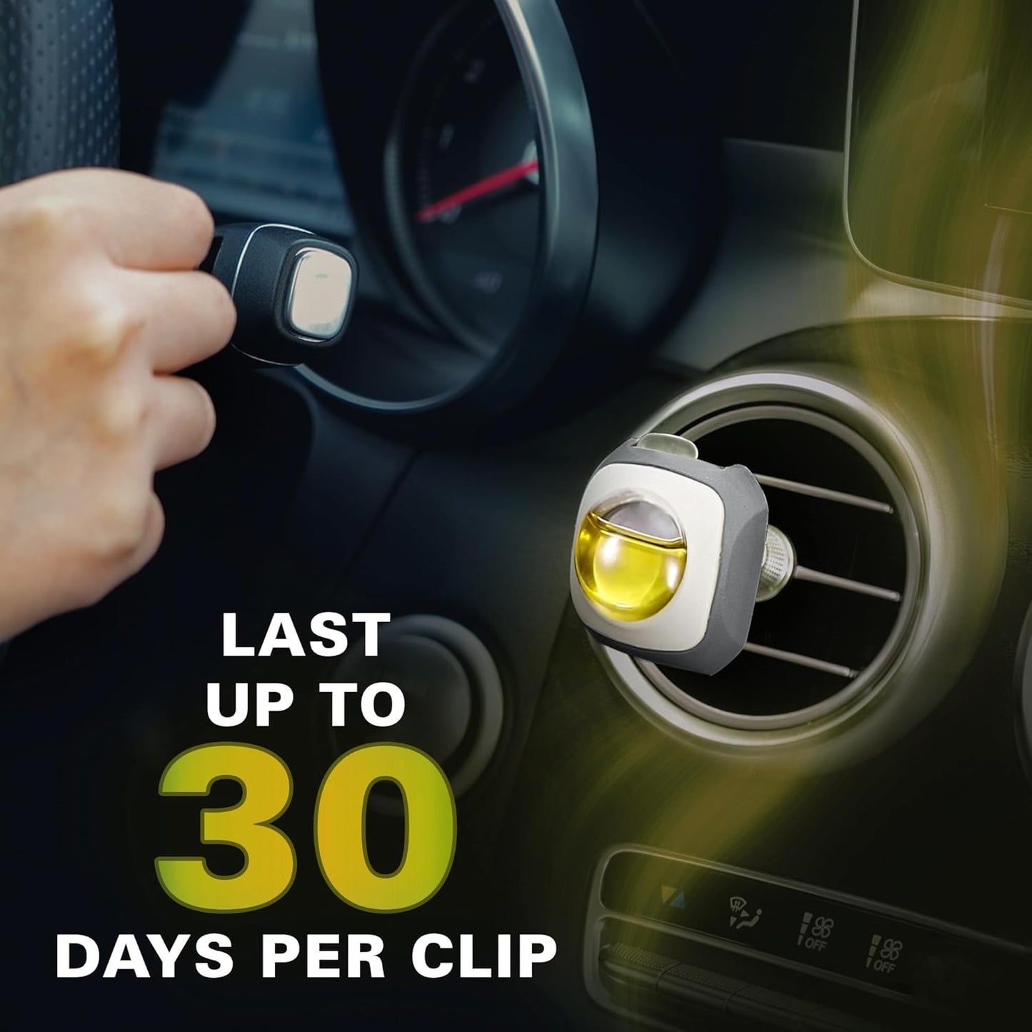 Air Jungles New Car Scent Car Air Freshener Vent Clip, 6 Count Long Lasting Up to 180 days, Natural Essential Oil Car Fragrance Accessories for Women and Men, Odor Eliminator - 4ml Each