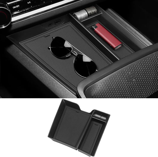 Glove Box Dividers Organizer Compatible with Toyota 2016-2020 2021 2022 2023 Tacoma Accessories Black ABS Material Center Console Organizer