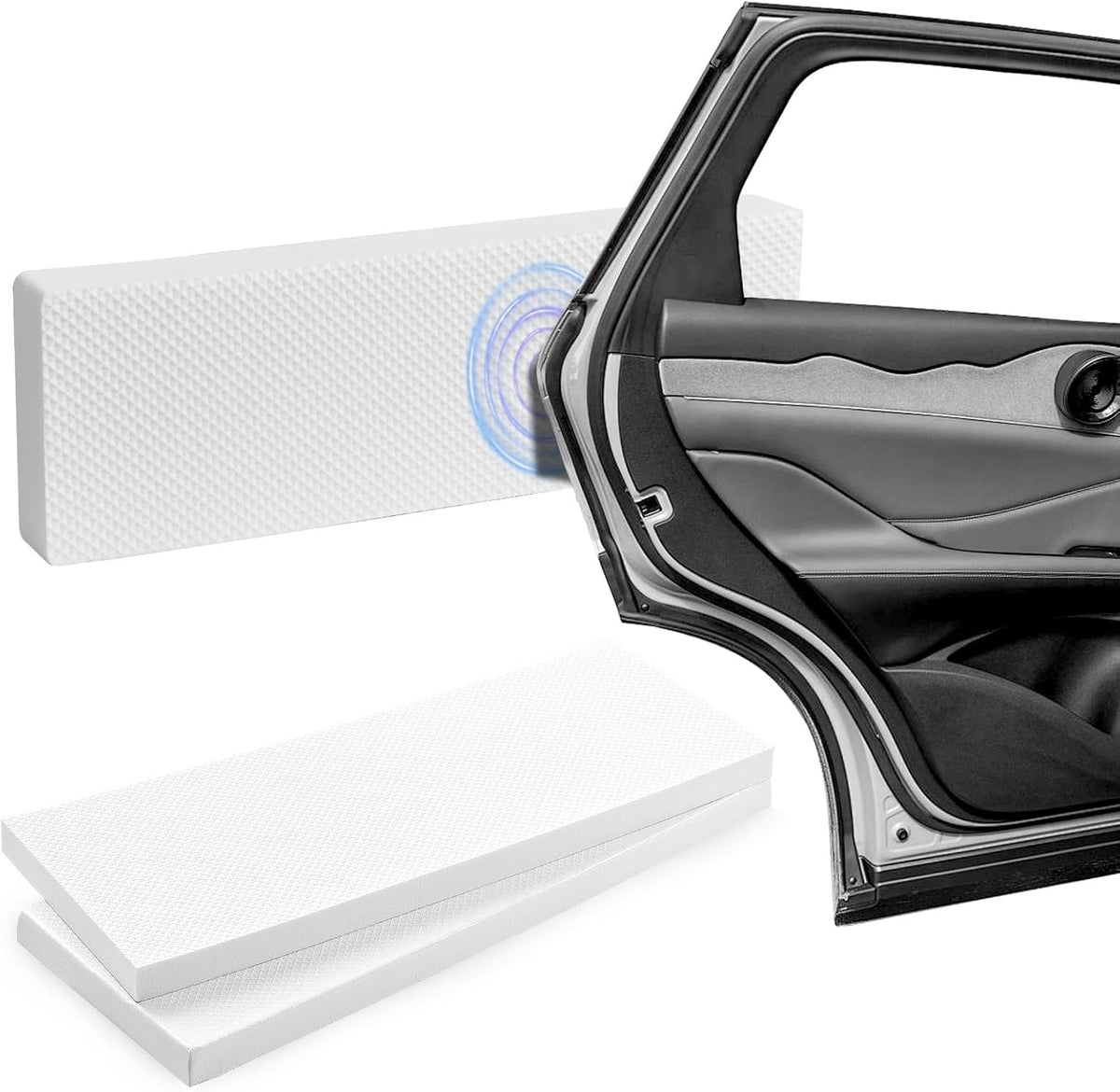 Garage Wall Protector, 2 Roll Garage Car Door Protector Bumper Guard for Car Doors Anti-Collision Waterproof Inflaming Ultra Self Adhesive EVA Foam for Warehouse (2 ROLL: 79" x 8" x 1/4")