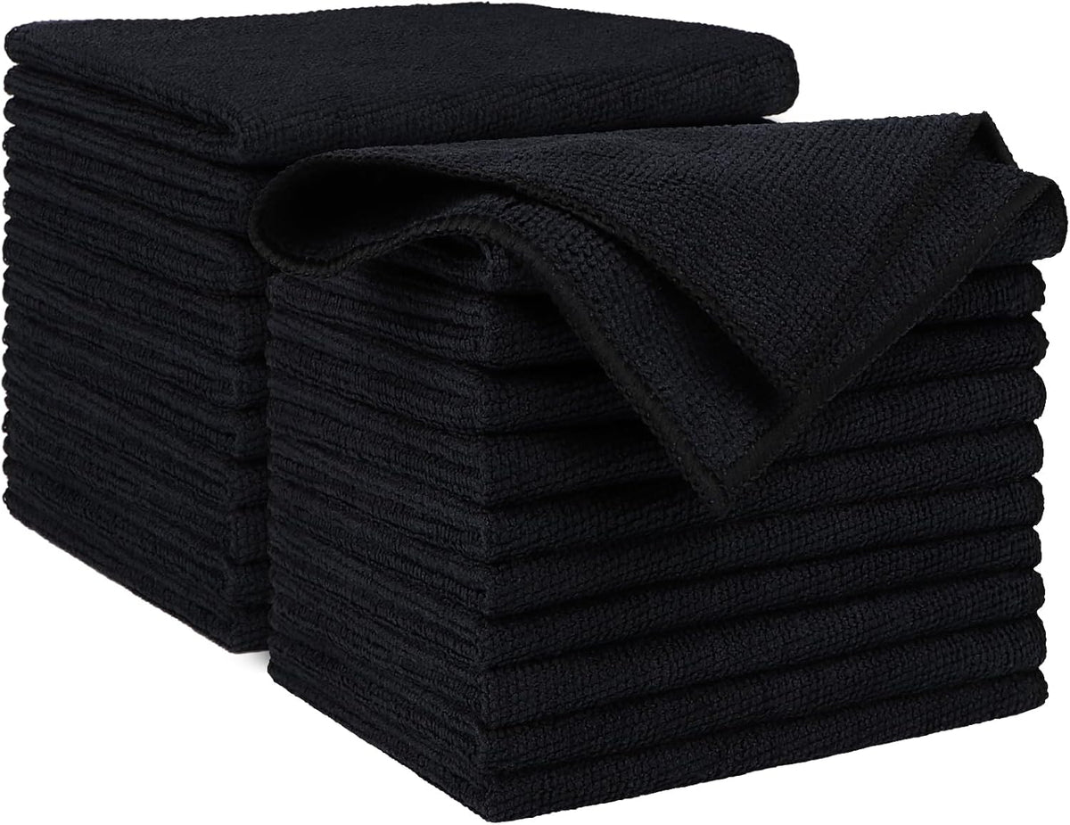 AIDEA Microfiber Cleaning Cloth, 50PK, Microfiber Towels for Cars, Premium Wash Cloths, Dusting Cloth Cleaning Rags, Absorbent Towels for SUVs, House, Kitchen, Window, Cleaning Supplies12×12"