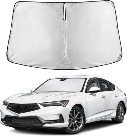 EcoNour Car Windshield Sun Shade | 2025 Upgraded Innovative No-Light-Pass Technology for Maximum Coverage | Foldable Sun Shade Keeps Your Vehicle Cool | Must-Have Car Accessories | Small (59" x 29") - Colors A