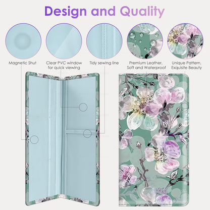 Car Registration and Insurance Holder，Colour Patterns Men Women Car License Document Registration and Insurance Card Holder