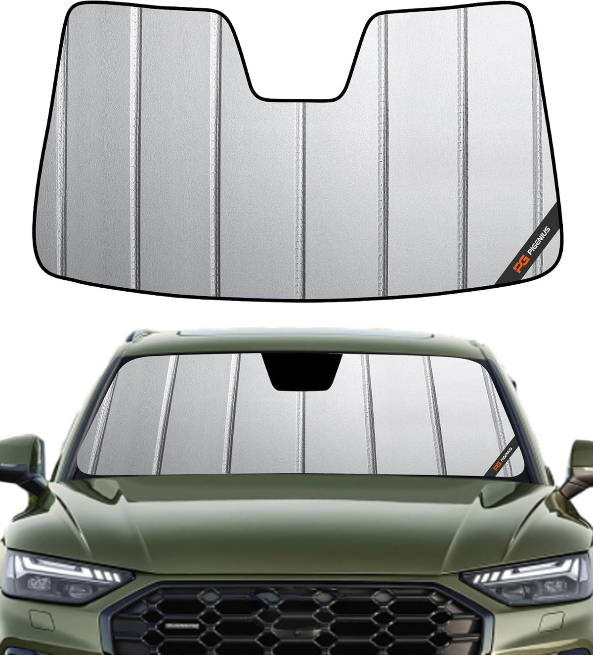 Pigenius Windshield Sunshade for Audi Q5/SQ5 2018-2025, Q5 Sportback/SQ5 Sportback 2021-2025, Q5 PHEV 2020-2025 - AstraGuard
