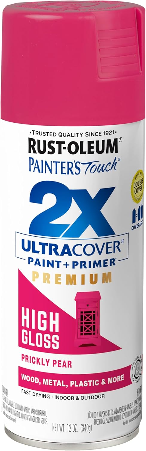 Rust-Oleum 334029 Painter's Touch 2X Ultra Cover Spray Paint, 12 oz, Gloss Clear - Colors F